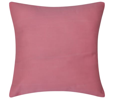 130936 4 Pink Cushion Covers Cotton 80 x 80 cm