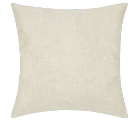 vidaXL Housses de coussin 4 pcs Aspect de lin Beige 40x40 cm