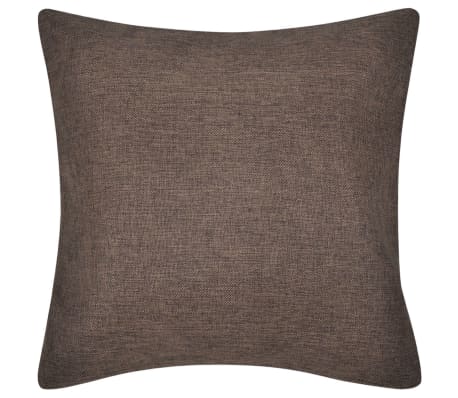 Ruskea Tyynynpäällinen Pellavatyylinen 4kpl 50 x 50 cm