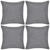 Antrasiitti Tyynynpäällinen Pellavatyylinen 4 kpl 40 x 40 cm