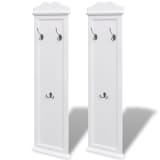 vidaXL Coat Racks 2 pcs White