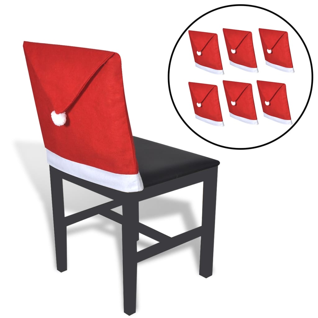VidaXL Kerstmutshoezen voor rugleuning stoel 6 st online kopen