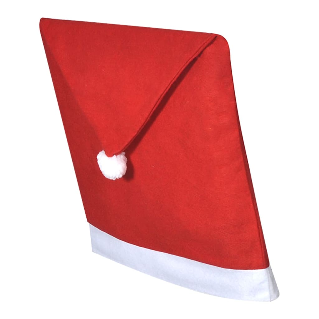 Vianočné poťahy na operadlá stoličiek - čiapky Santa Claus 6 ks