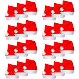 24 Gorros Papá Noel para Navidad