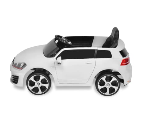 vidaXL Carro ride-on VW Golf GTI 7 branco 12V + controlo remoto