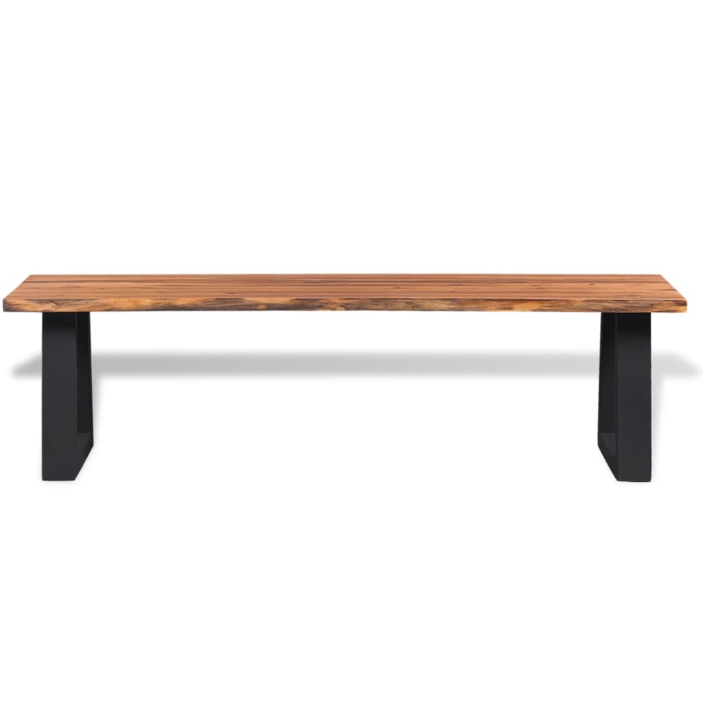 

vidaXL Massief acaciahouten bank 145 cm