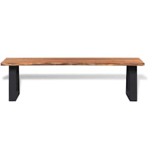 vidaXL Solid Acacia Wood Bench 63"