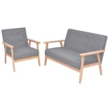 Retro puitdiivani komplekt hall 2tk (242225 + 242226)