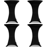 vidaXL Stretch Standing Table Covers 4 pcs 28" Black