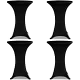 vidaXL Stretch Standing Table Covers 4 pcs 31" Black
