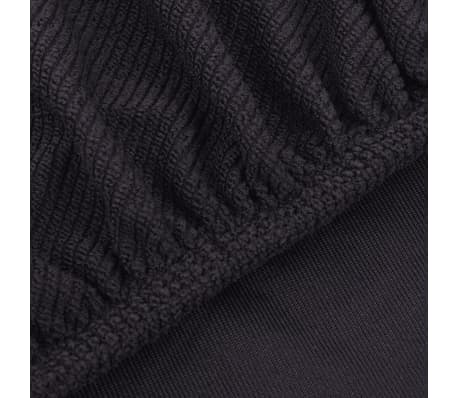vidaXL Husă elastică pentru canapea, poliester, tricot striat, maro