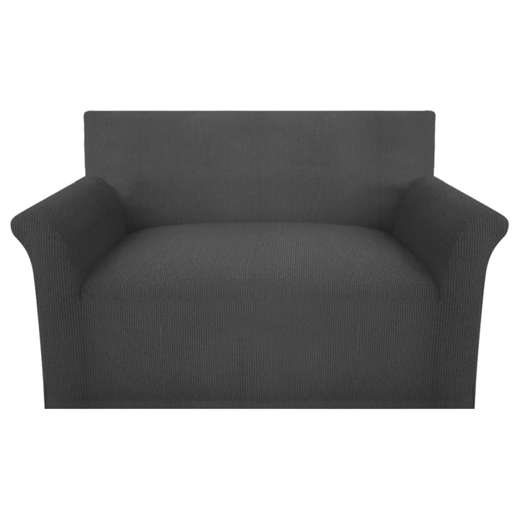 vidaXL Elastyczny pokrowiec na sofę z poliestru, szary