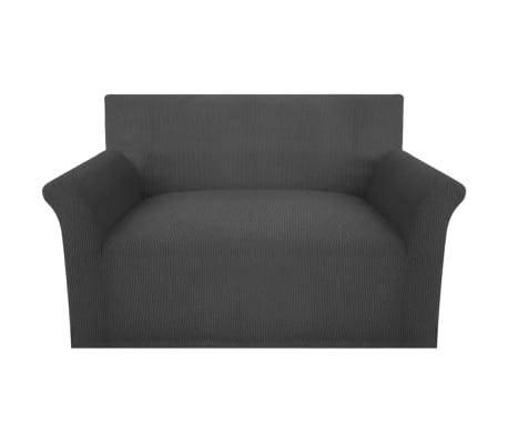 vidaXL Elastyczny pokrowiec na sofę z poliestru, szary