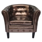 Artificial Leather Armchairs Tub Chair Brown
