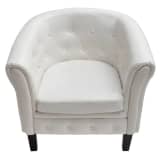 Artificial Leather Armchairs Tub Chair White