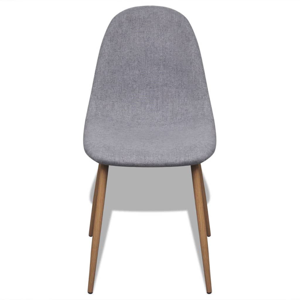 

vidaXL Eetkamerstoelen 6 st stof lichtgrijs