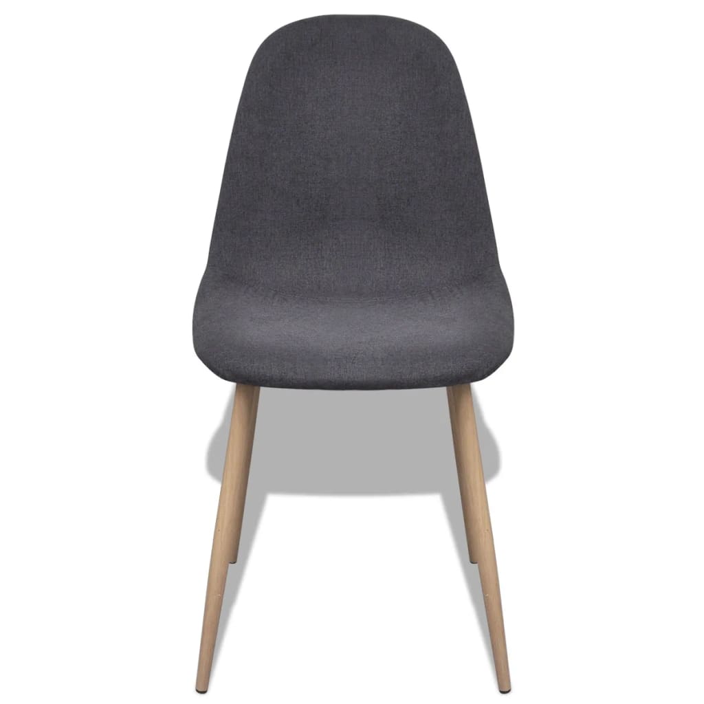 

vidaXL Eetkamerstoelen 6 st stof donkergrijs