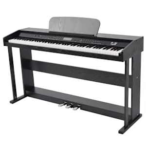88klávesové digitální piano s pedály černá melaminová deska