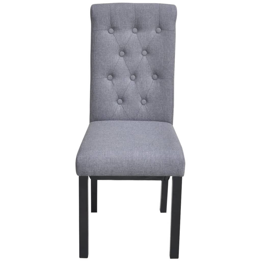 

vidaXL Eetkamerstoelen 6 st stof lichtgrijs