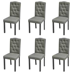 Jedilni stoli 6 kosov sivo blago