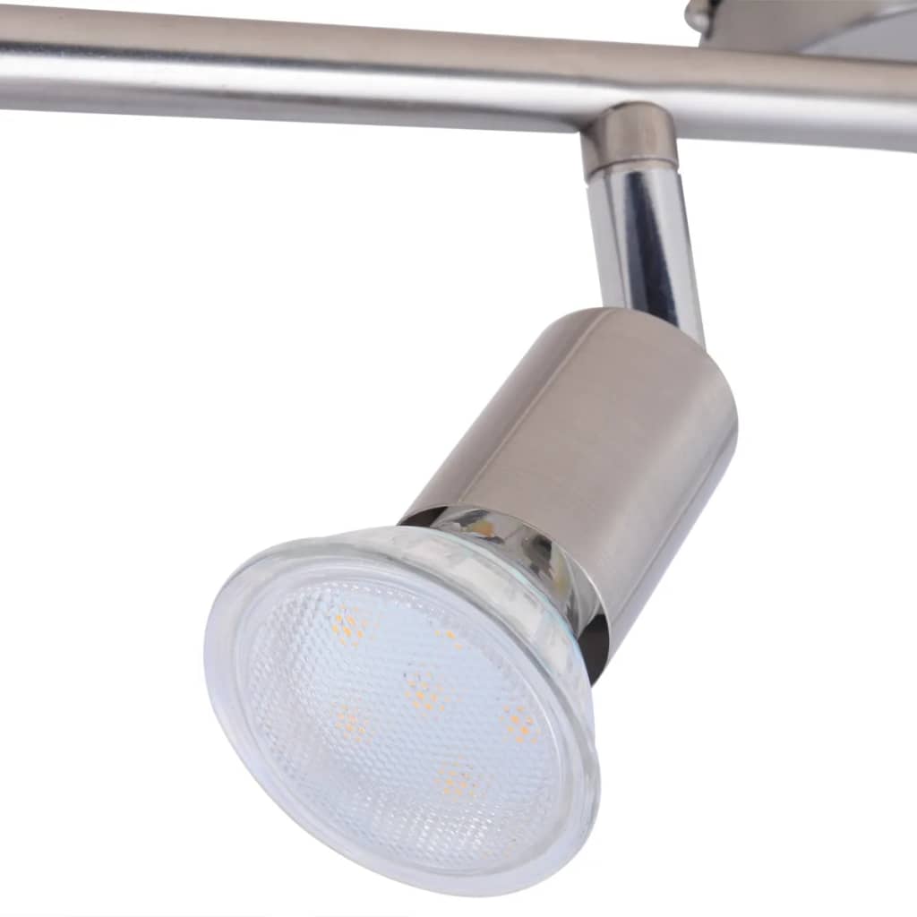 4 LED-es spot mennyezeti lámpa selyemfényű nikkel 