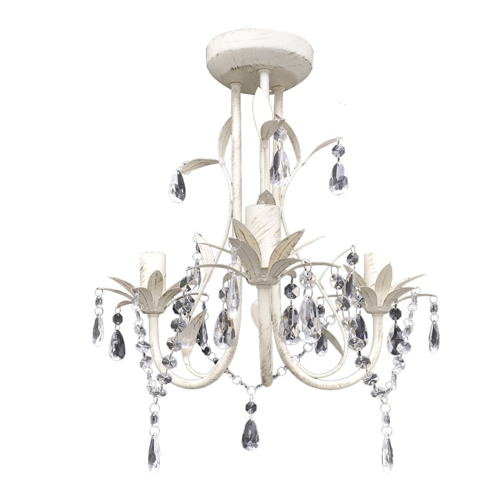 

vidaXL Chandelier White 12"x14"