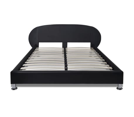 vidaXL Bed Frame Black Faux Leather 135x190 cm 4FT6 Double