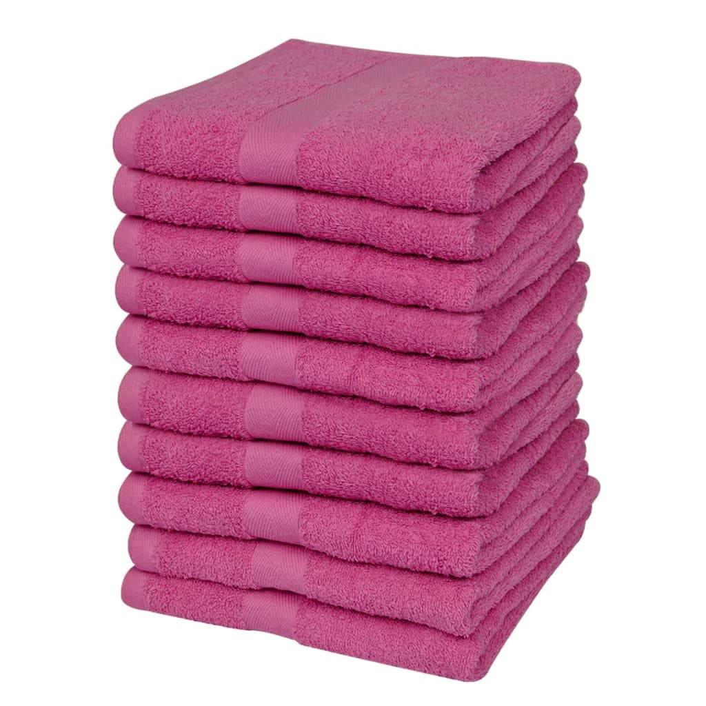 

vidaXL Gastendoekjesset 500 gsm 30x50 cm katoen roze 10-delig