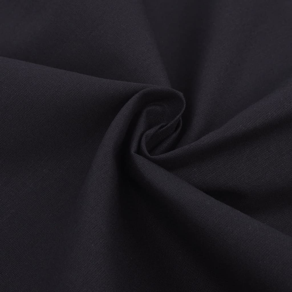 vidaXL Tissu en coton 1,45x20 m Noir