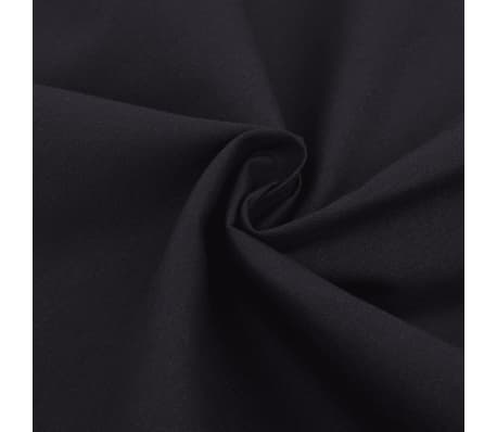 vidaXL Комплект спално бельо, памук, черно, 155x200/80x80 cм