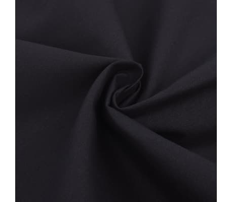 vidaXL Duvet Cover Set Cotton Black 155x220/80x80 cm