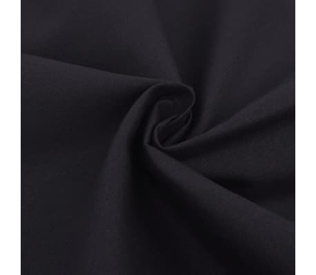 vidaXL Duvet Cover Set Cotton Black 200x220/60x70 cm