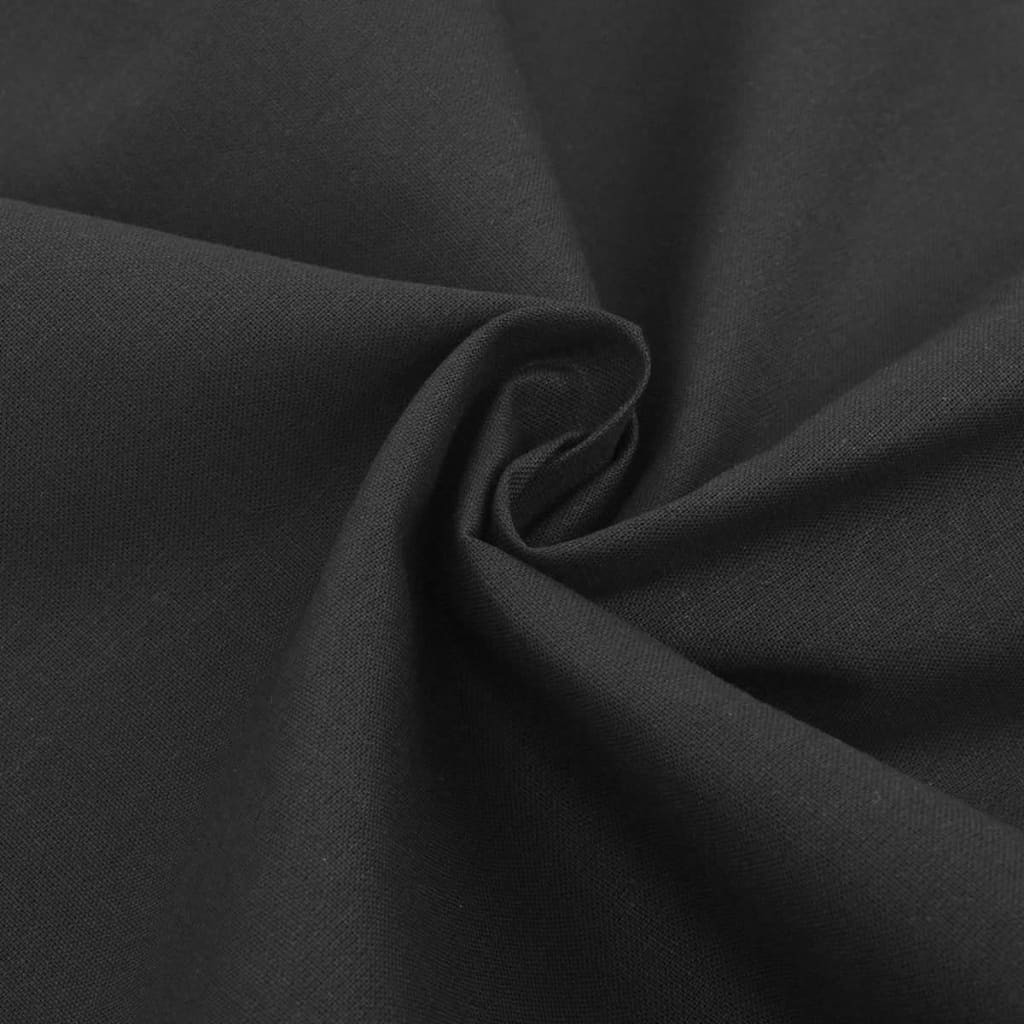 vidaXL Duvet Cover Set Cotton Anthracite 200x200/60x70 cm