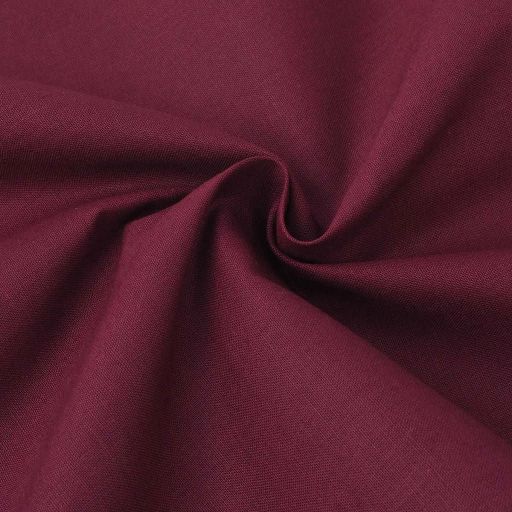 vidaXL Duvet Cover Set Cotton Burgundy 200x200/60x70 cm