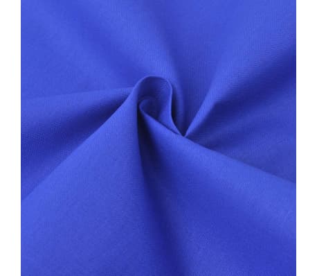 vidaXL Set de funda de edredón algodón azul 200x200/80x80 cm