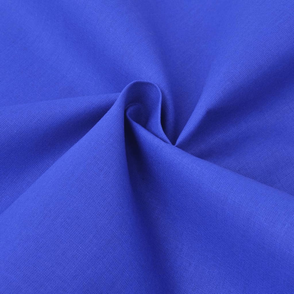 vidaXL Set de funda de edredón algodón azul 200x200/60x70 cm