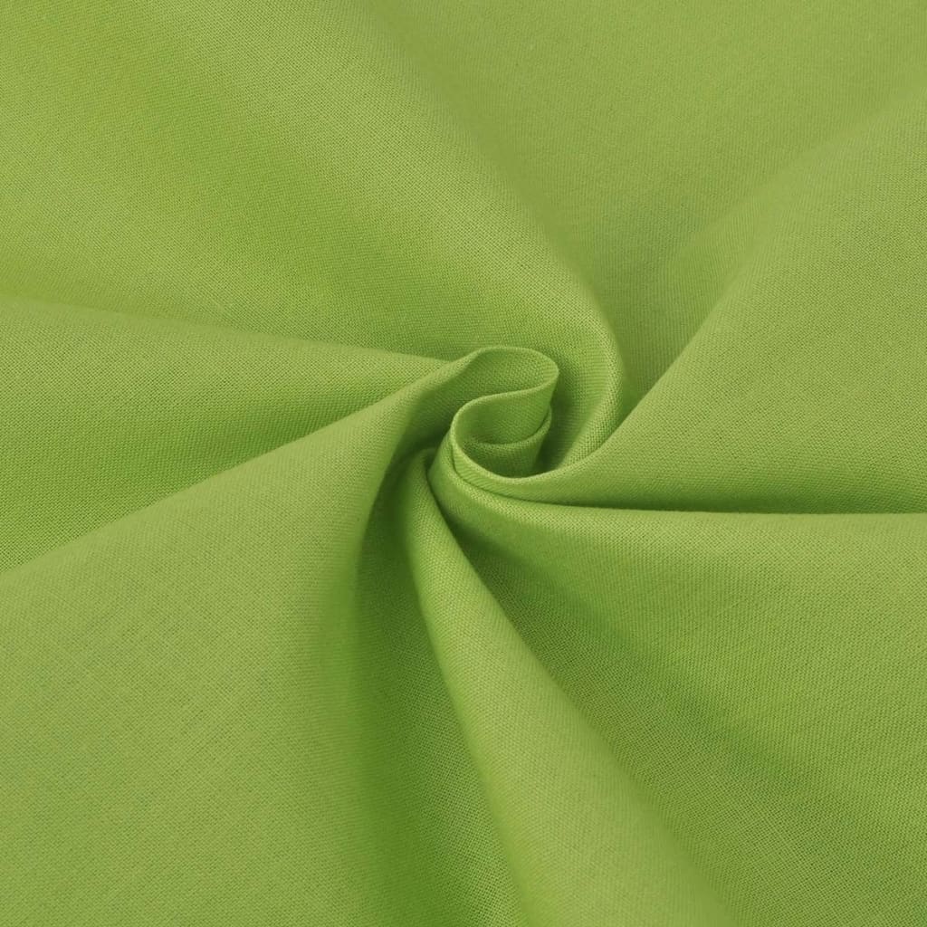 

vidaXL Dekbedovertrekset 135x200/80x80 cm katoen groen