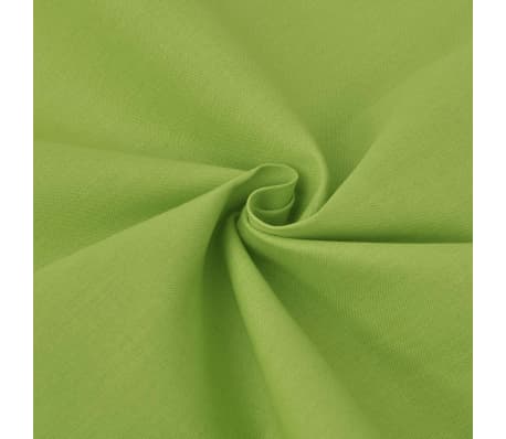 vidaXL Duvet Cover Set Cotton Green 155x200/80x80 cm