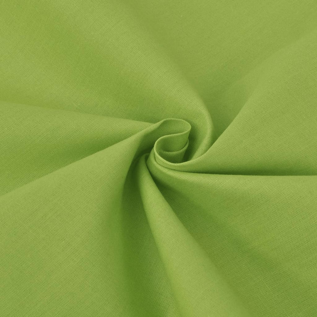 vidaXL Комплект спално бельо, памук, зелено, 155x220/80x80 cм