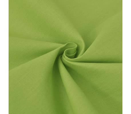 vidaXL Duvet Cover Set Cotton Green 155x220/80x80 cm