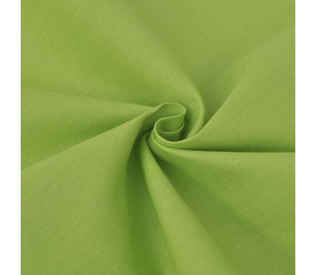 vidaXL tekikotikomplekt, puuvill, roheline 200 x 200 / 80 x 80 cm