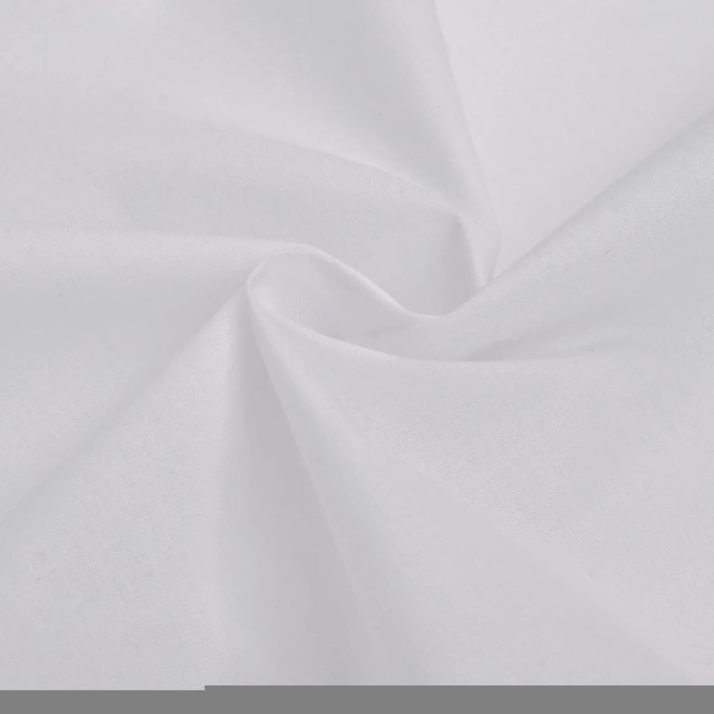 vidaXL Duvet Cover Set Cotton White 155x200/80x80 cm