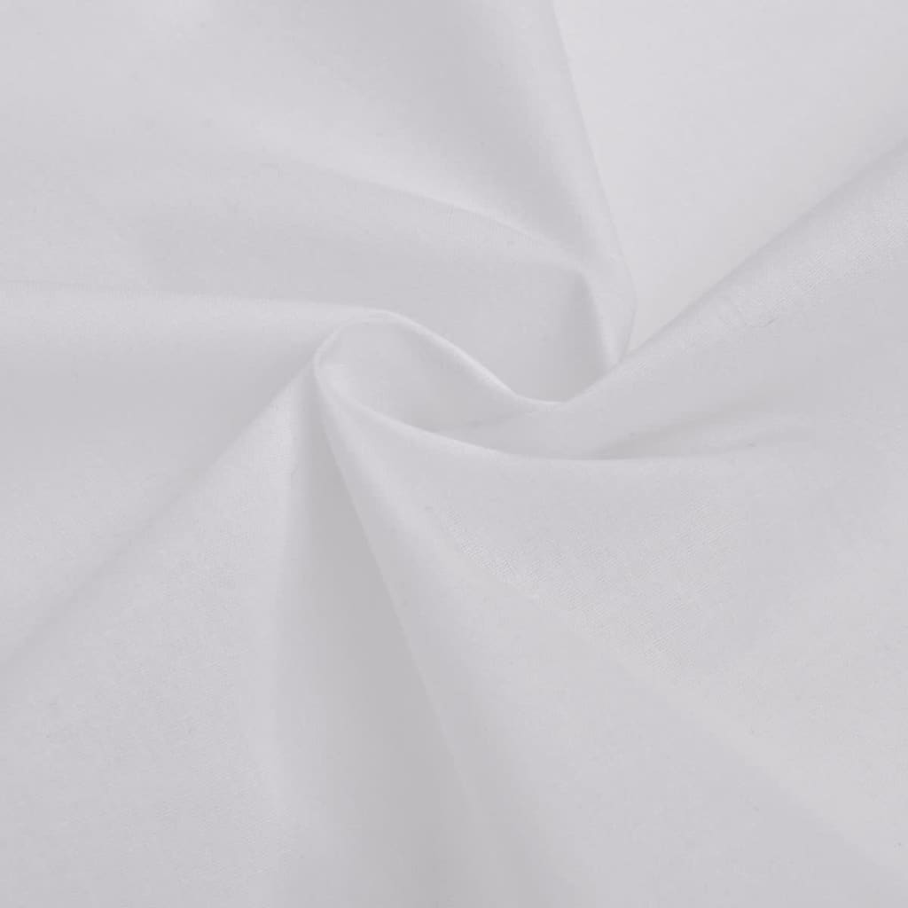 vidaXL Duvet Cover Set Cotton White 200x200/80x80 cm