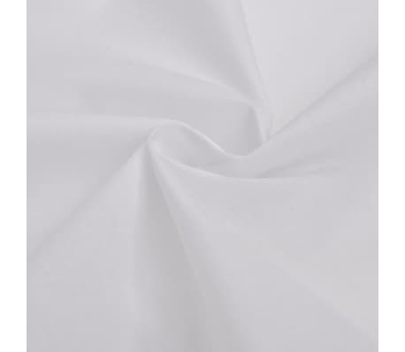 vidaXL Set de funda de edredón algodón blanco 200x200/80x80 cm