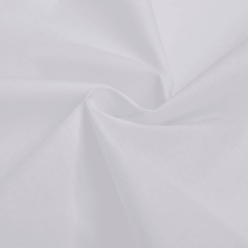 vidaXL Duvet Cover Set Cotton White 240x220/80x80 cm