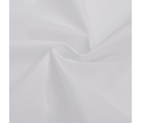 vidaXL gultasveļas komplekts, kokvilna, balts, 240x220/80x80 cm