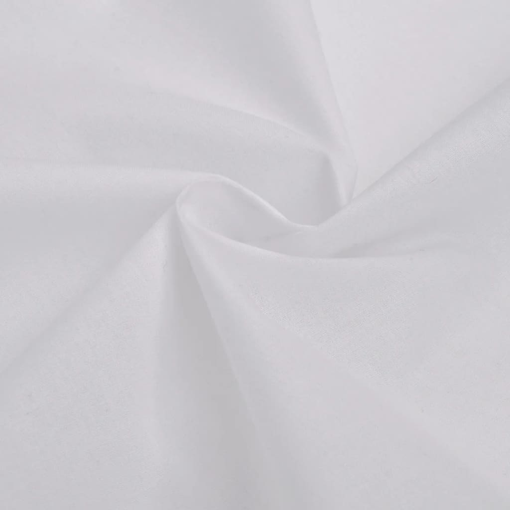 vidaXL gultasveļas komplekts, kokvilna, balts, 155x220/60x70 cm