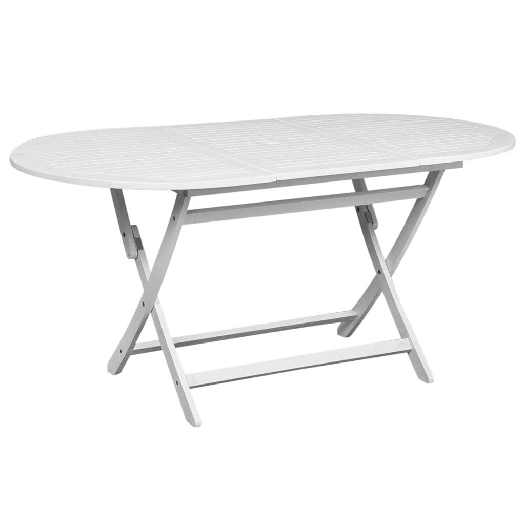 

vidaXL 7-delige Tuinset massief acaciahout wit
