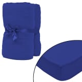vidaXL Lençol ajustável 2 pcs algodão 160 gm 120x200-130x200 cm azul