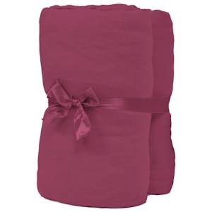 vidaXL 2 stk Laken Bomullsjersey 160 gsm 180x200-200x220 cm Burgunder